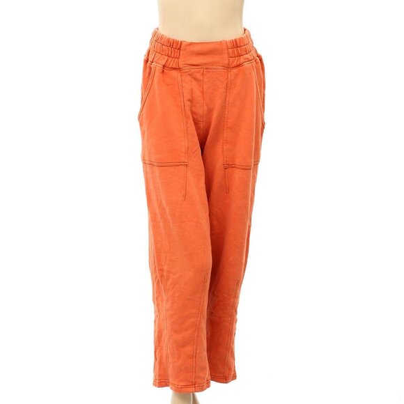Out From Under Urban Outfitters Aubrey Wide Leg Pants Trouser Orange M - Picture 4 of 7